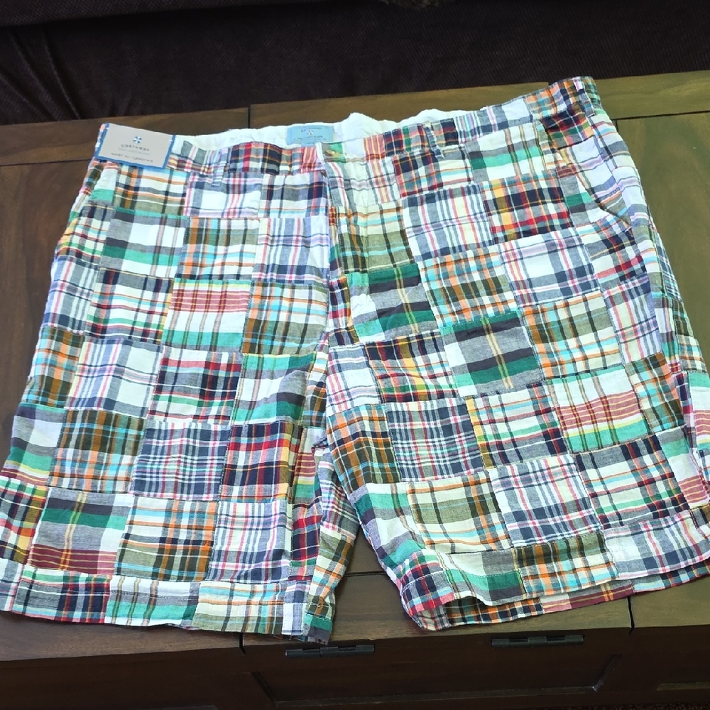 Colorful Plaid Patchwork Shorts